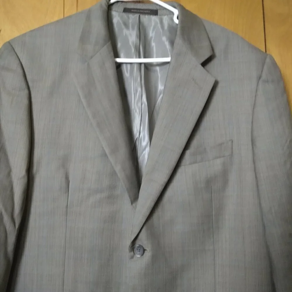 Tasso Elba Reda Men's R42 Two Button Wool Plaid Blazer Sport Coat Pockets Office